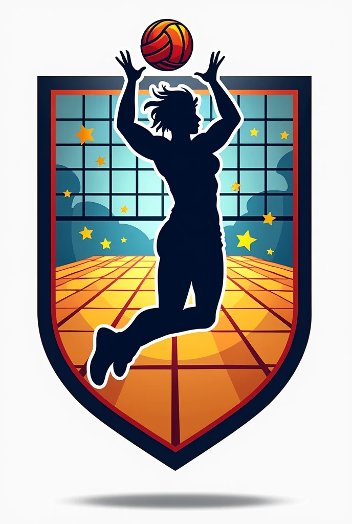 Coat of arms for a volleyball team named Os Sem Reserva