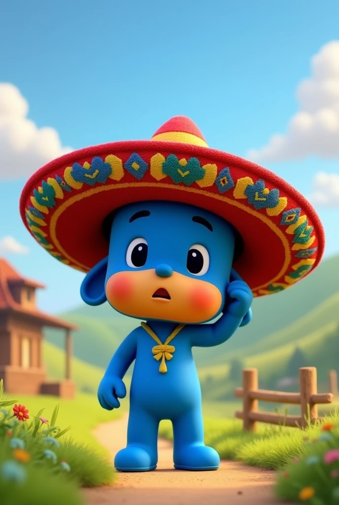 Pocoyo with a Peruvian chullo