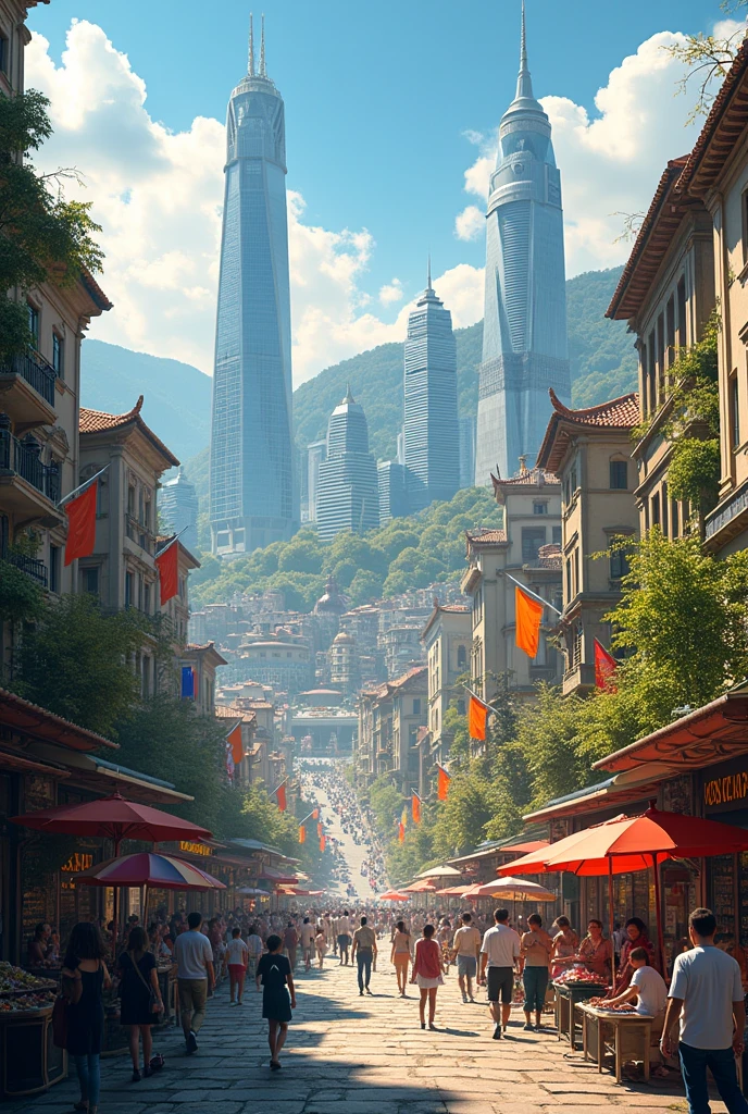 Beautiful city in a realistic way