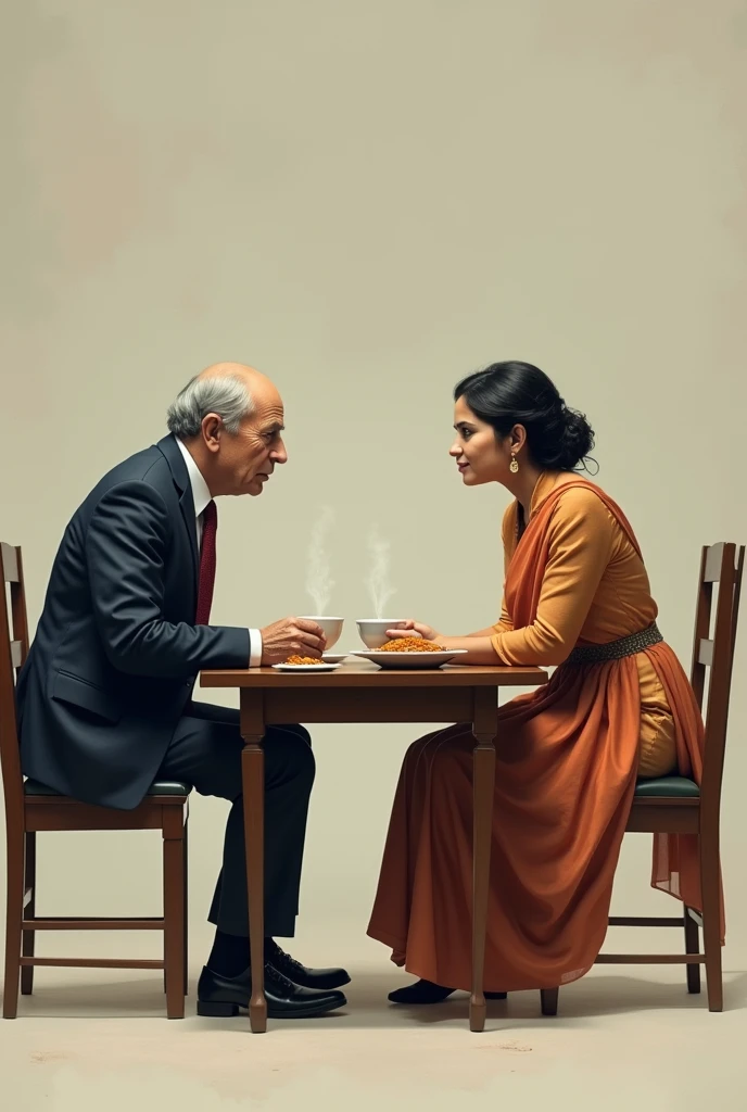 A British person and an Indian person sitting at a table, with the British person saying "We colonized you for 200 years and took all your resources" and the Indian person responding with "Yeah, but we colonized your cuisine and now you can't live without chicken tikka masala meme
