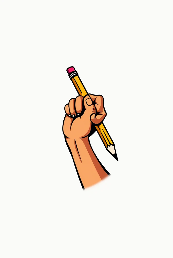 Design a logo for a political party named Naujawan Parivartan Sangh with a
hand holding pencil