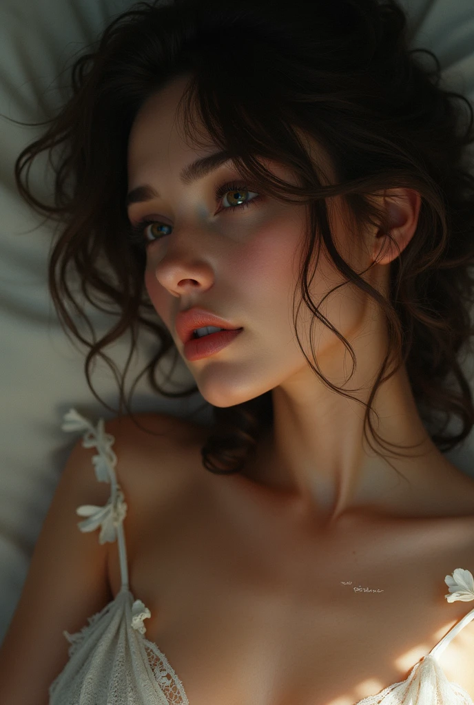 Woman looks at the penis of her dreams