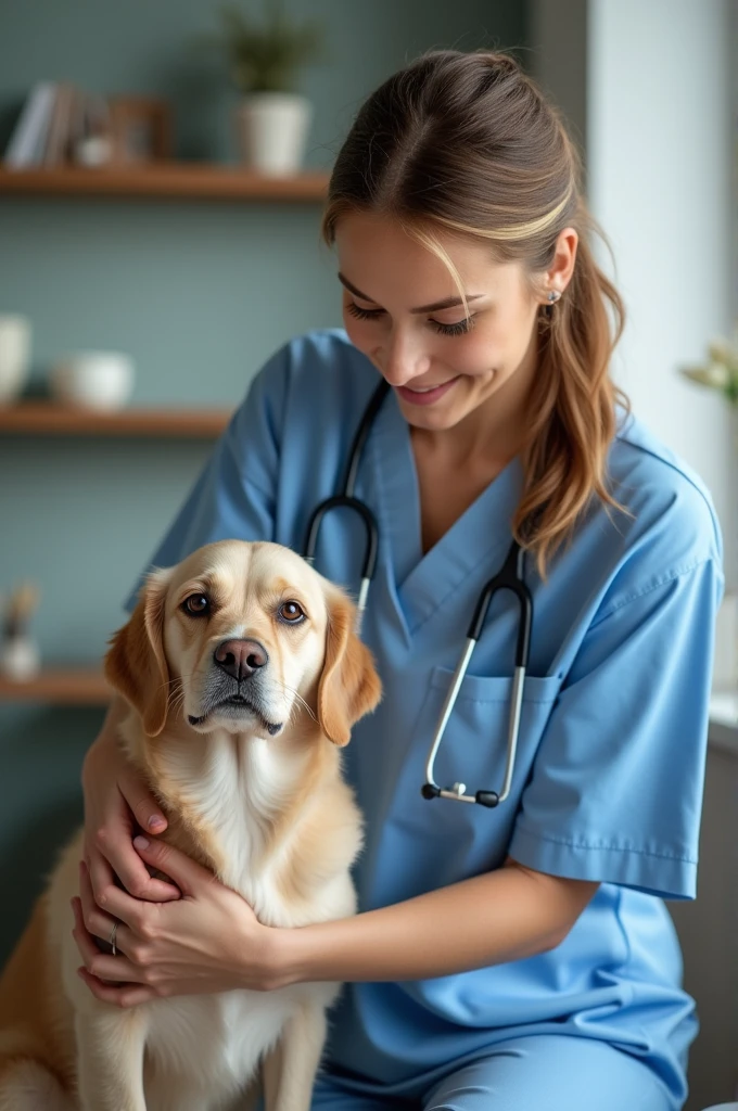 Veterinarian providing home care