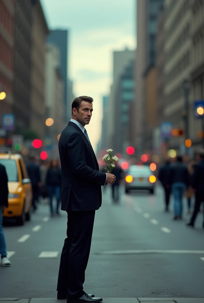 A man wait for his girlfriend