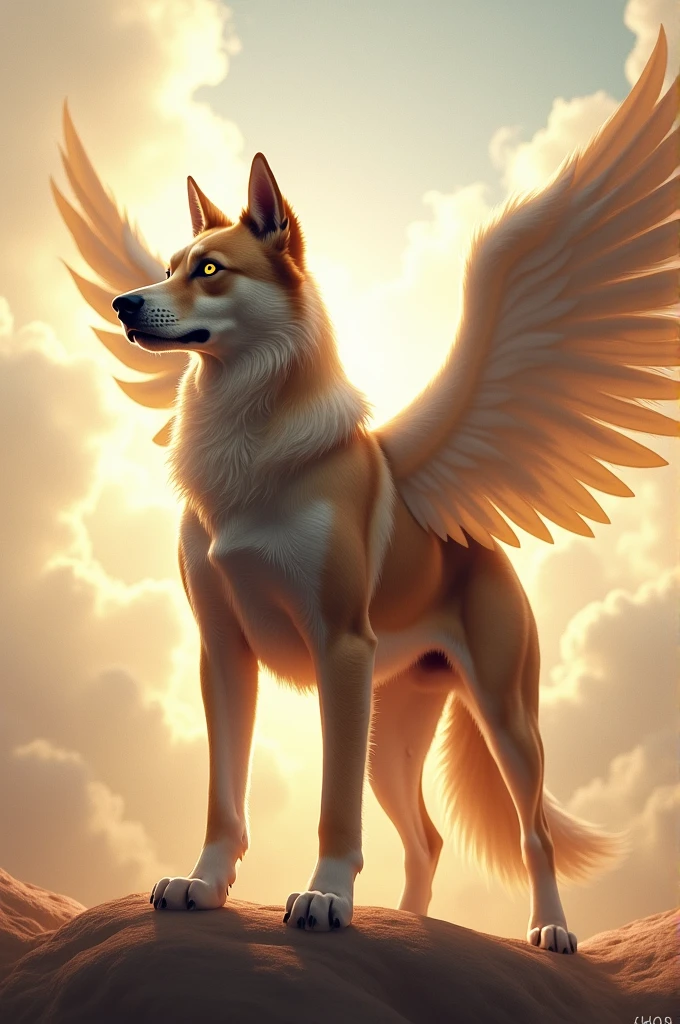 Dog with wings