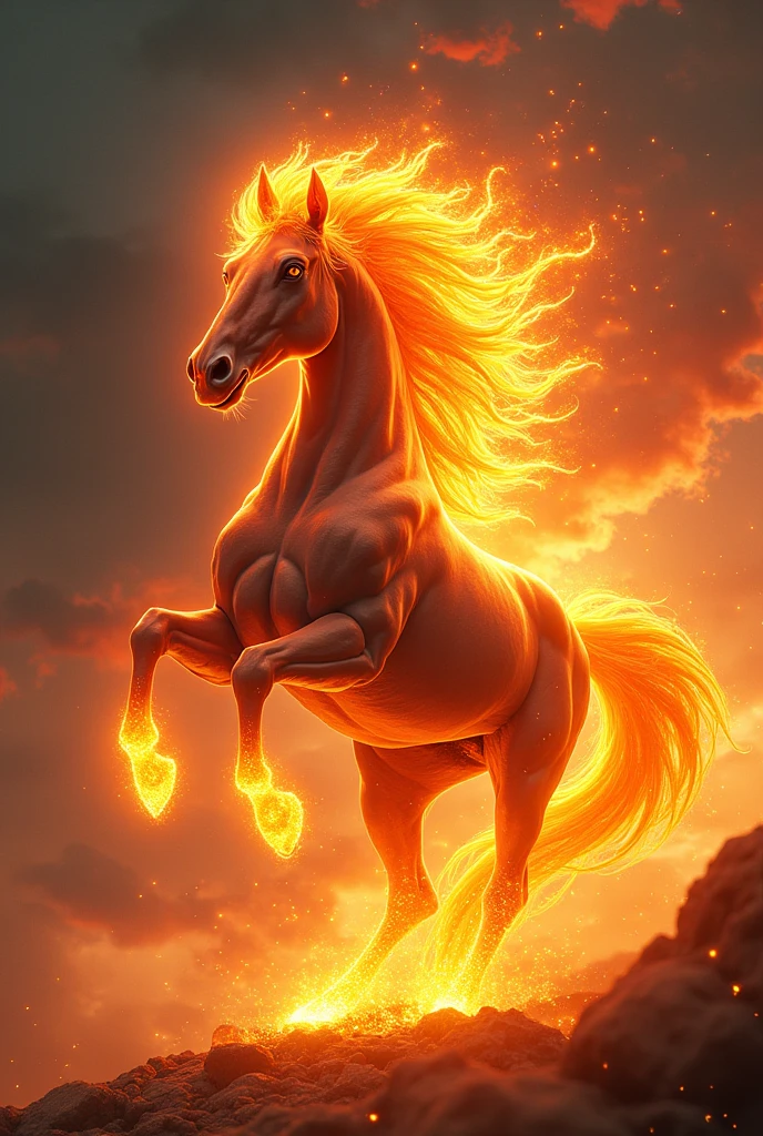 flamming horse
