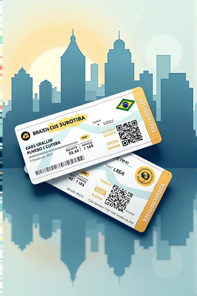 An image of a bus ticket from Sao Paulo to Curitiba