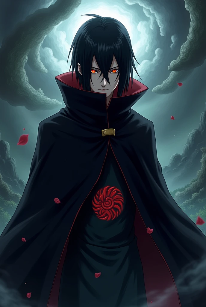 Itachi uchiha wallpaper in anime style like Naruto anime
