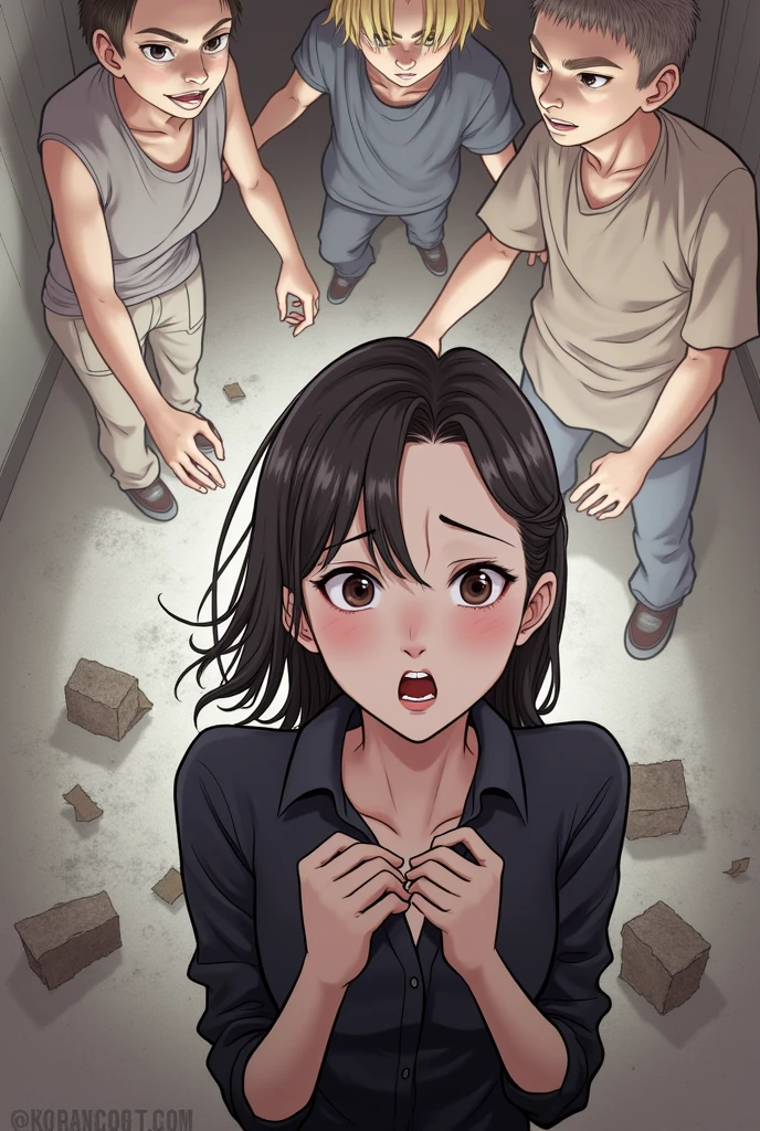 Some gangster were caught a korean hot girl and remove all his clothes and touching his body parts