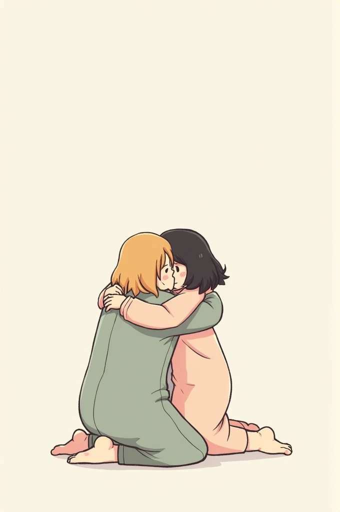 simple drawing of a hug