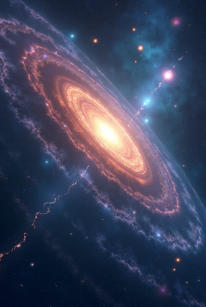 Space with millions of galaxy and life