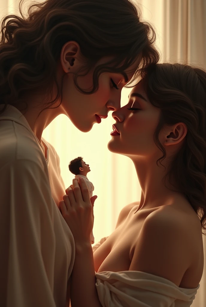 Tiny man with beautiful woman pov