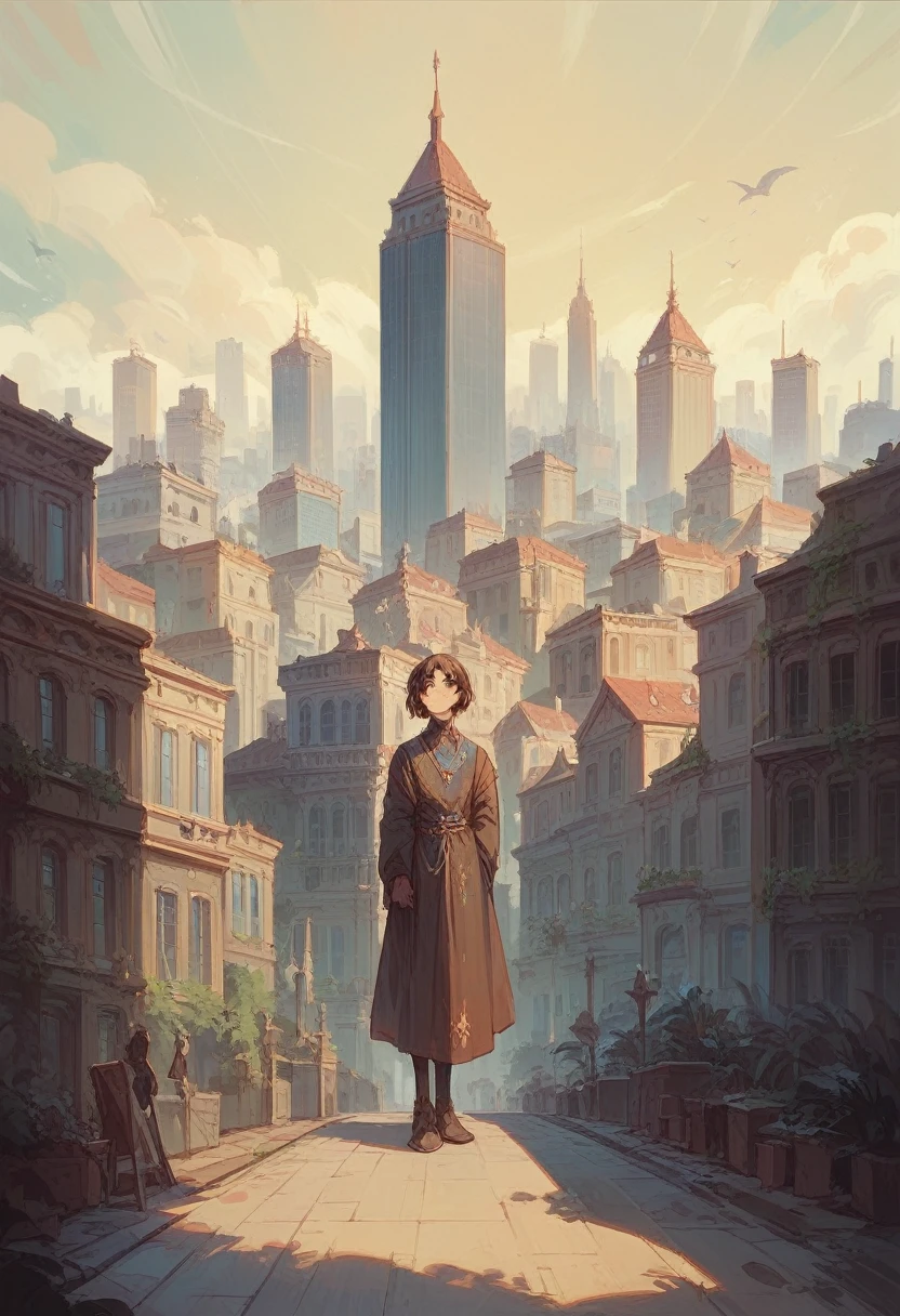 (Best quality), (masterpiece), , nsfw, perfect face, full body, short, city background,