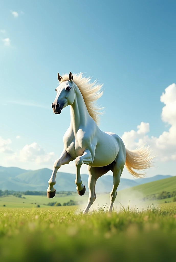  running white horse for wallpaer