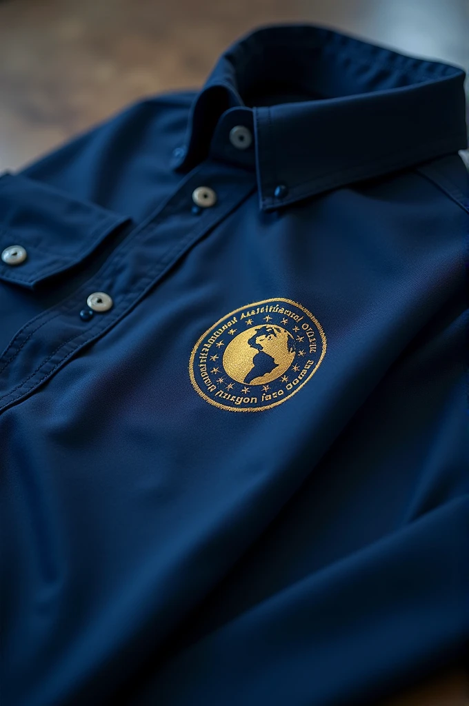 Geography course uniform with small globe and geography name 
