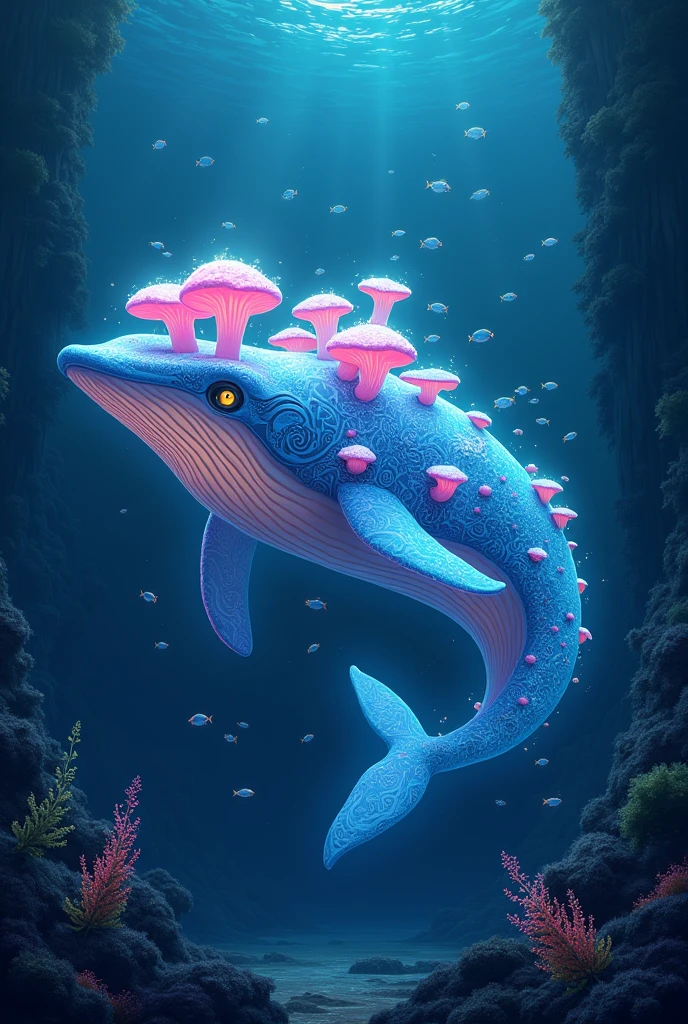 A magic mushroom whale