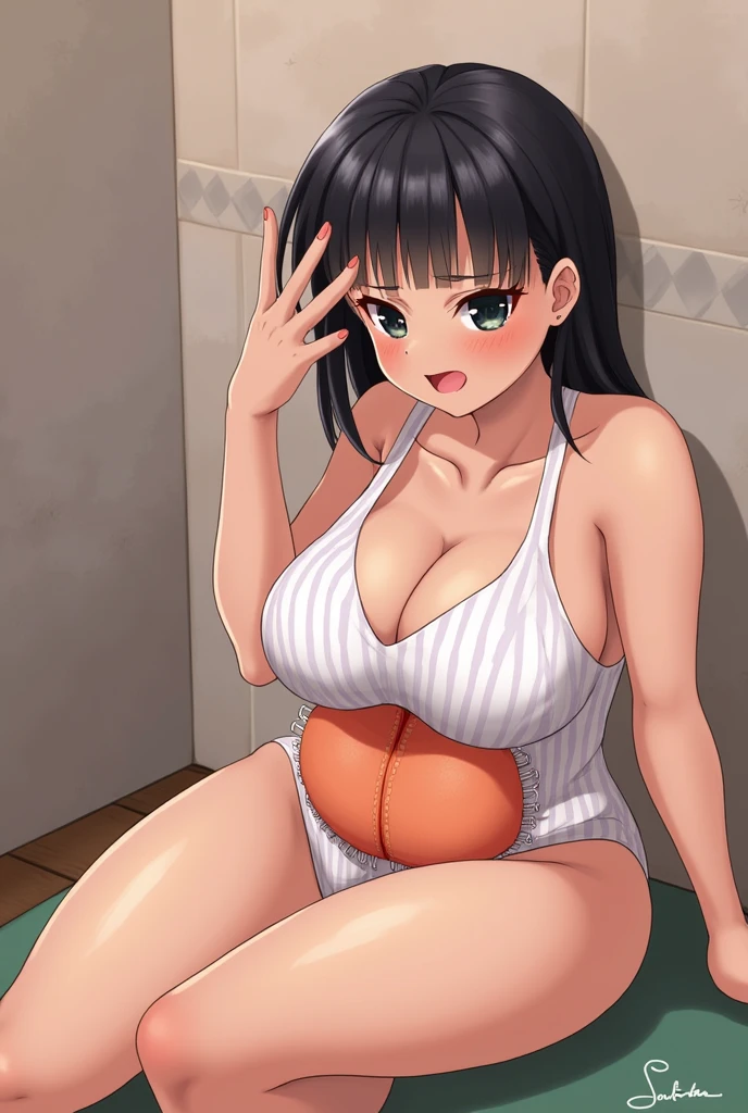 Stomach deformation, shoujo, big cock, rape