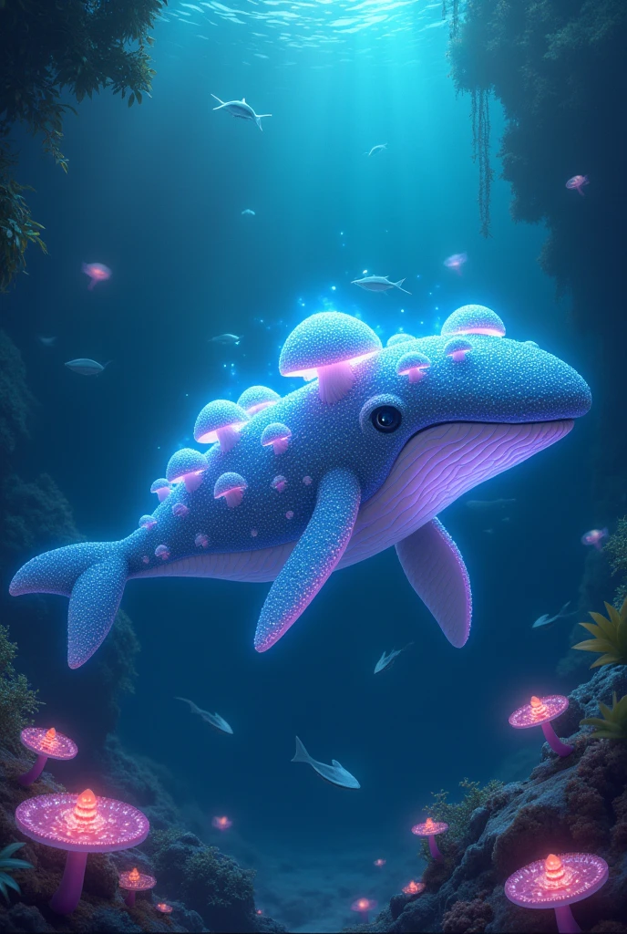 A magic mushroom whale
