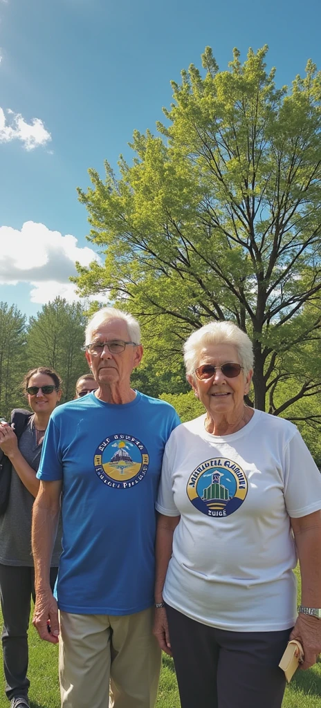 Make me an Adventist Senior Guide T-shirt but with the four logos that appear in the image