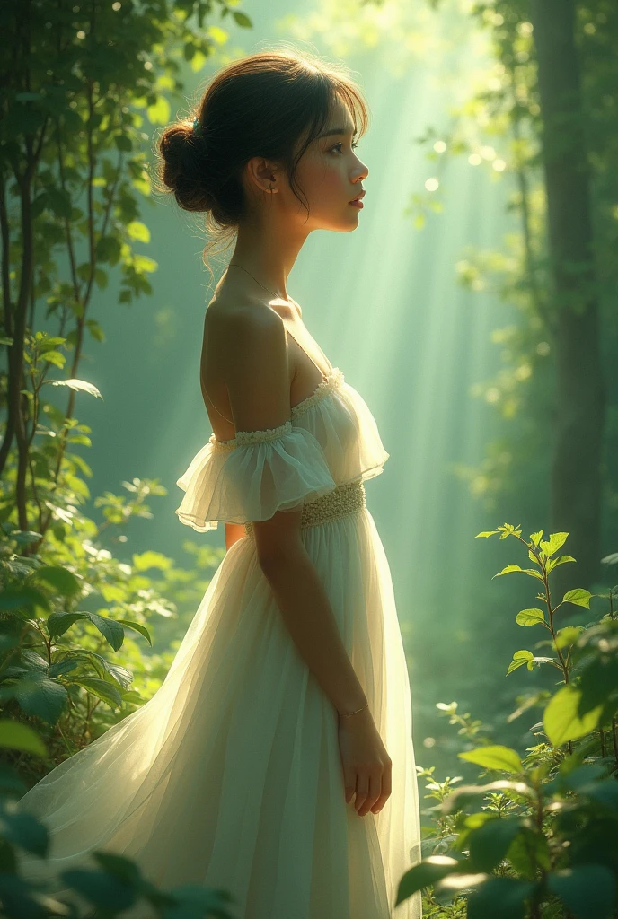 Tera intzaar hai, a girl 1, pari bala dress, green background