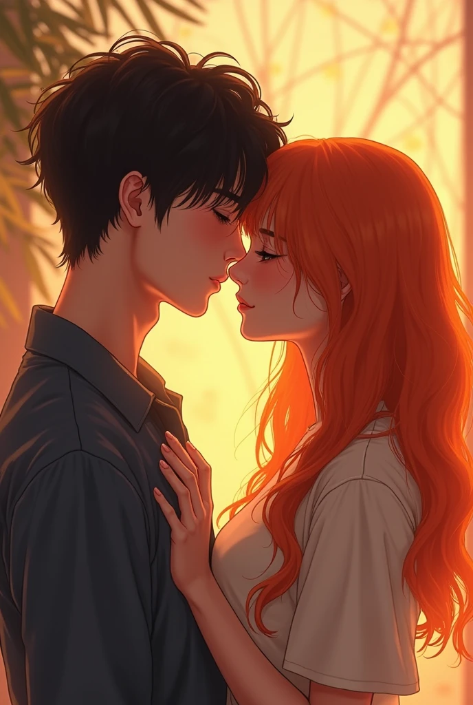 BTS's Jungkook with an orange-haired girlfriend