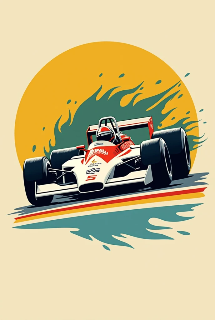 Create a logo for "Fittipaldi team" 70's Formula 1 team The image must contain the name "Fittipaldi" and have yellow colors, blues and greens