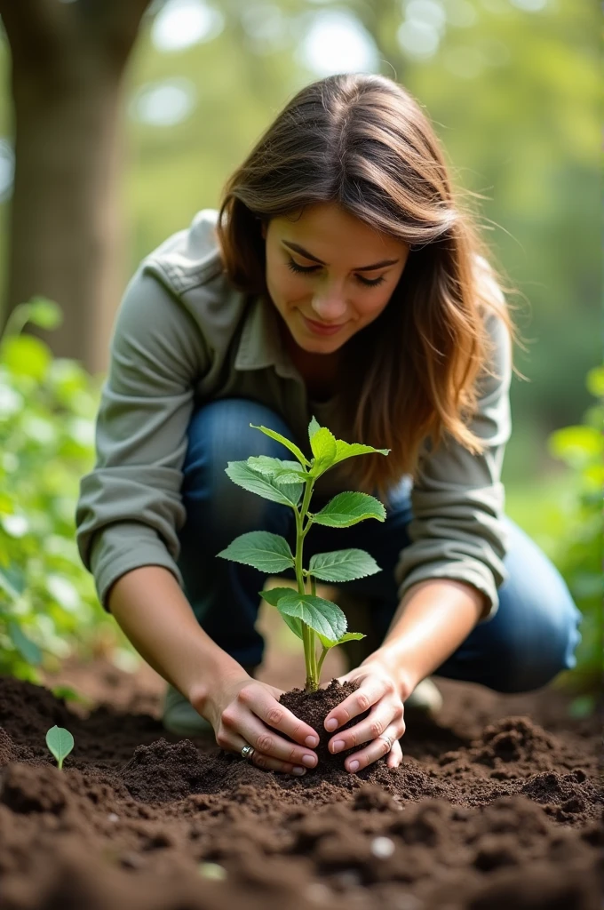 make a photo of me Planting tree