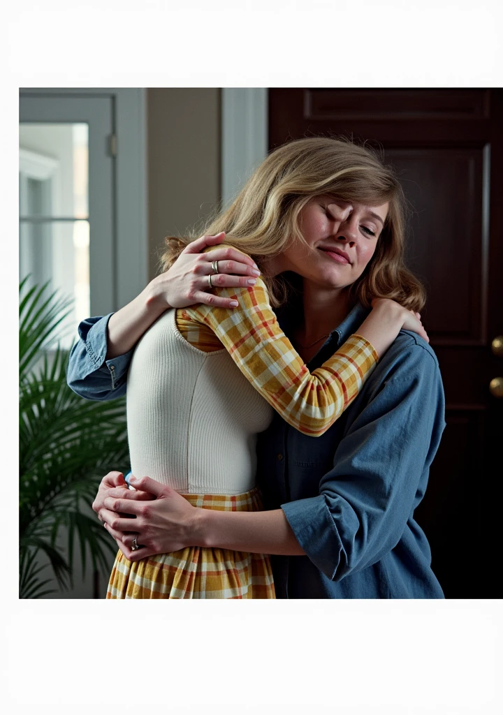 A video of two people hugging