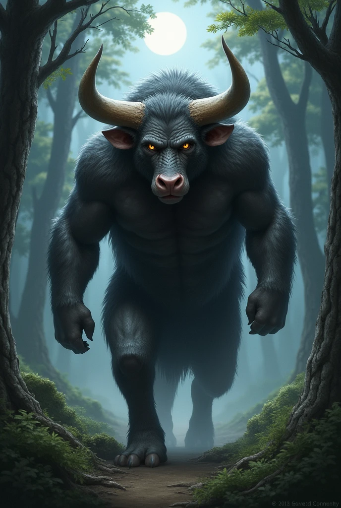 (by darkgem:1.4), masterpiece, detailed Bonifasko lighting, [crepuscular ray], best details, real life, depth of field, (bright lighting:1.4), detailed background, nude, solo female, (anthro), (anthro minotaur:1.4), bull, 🐂, monster, sexy girl woman, femme, genitals, hairy pussy, exposed vagina, with bushy pubic hair and armpit hair, exposed armpits, covered in fur, snarling, growling, attitude, (breasts:1.2), detailed nipples, lactating, clear details, (monster girl:1.2), powerful, pleasure, orgasm, self-pleasure, sticky pussy, (breastfeeding:1.5), forest, moonlight