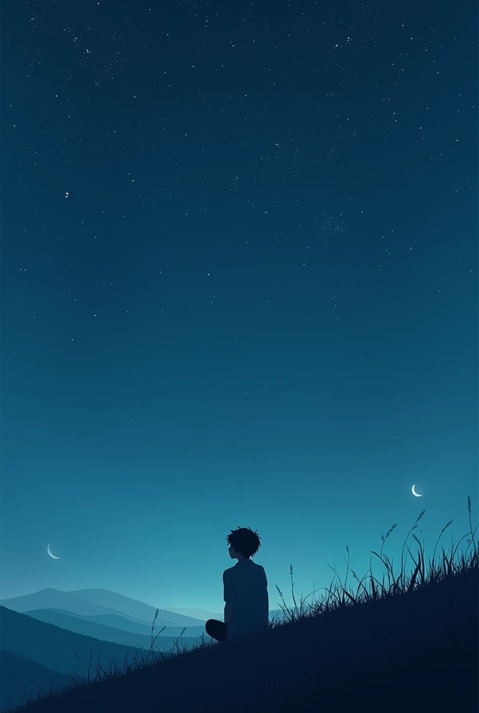 Whisper of the winds reaching someone sitting on The a hill looking at the moon and the stars thinking about moving on from a heart break