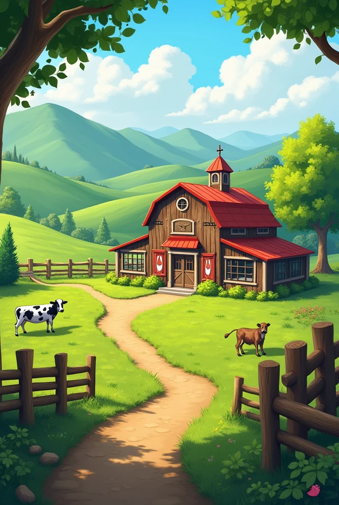 Here at the farm、logo