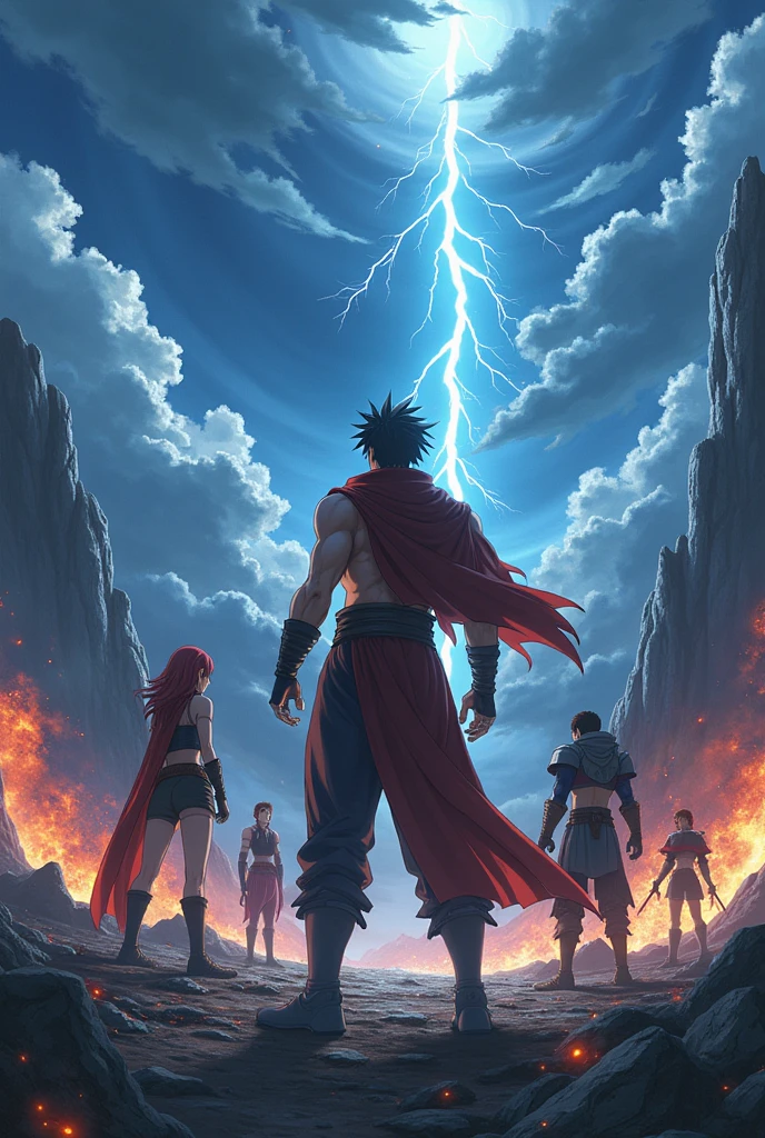 an epic anime scene for tiktok profile