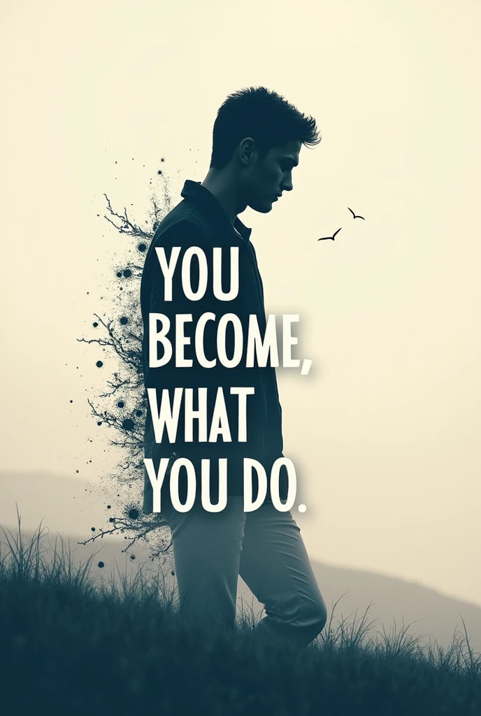 I want a wallpaper in 'you become what you do' quote
