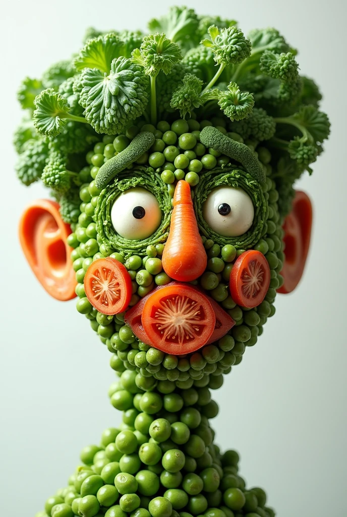Human face made from vegetables