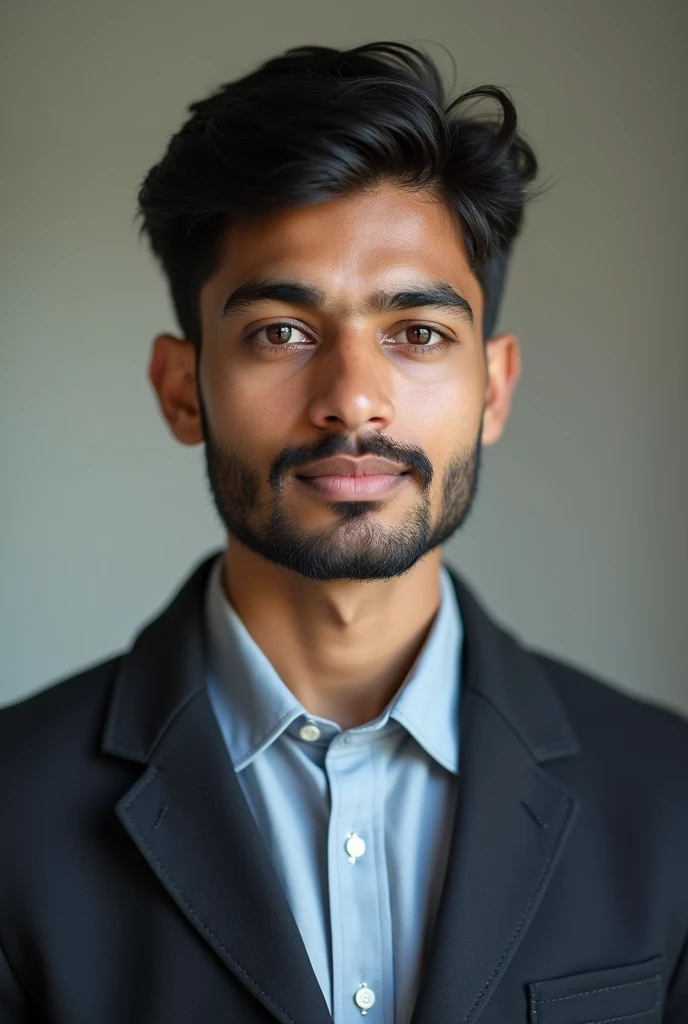 20yrs old nepali boy little beard also from kahatriya origin formal dress and white skin real look same person in different look