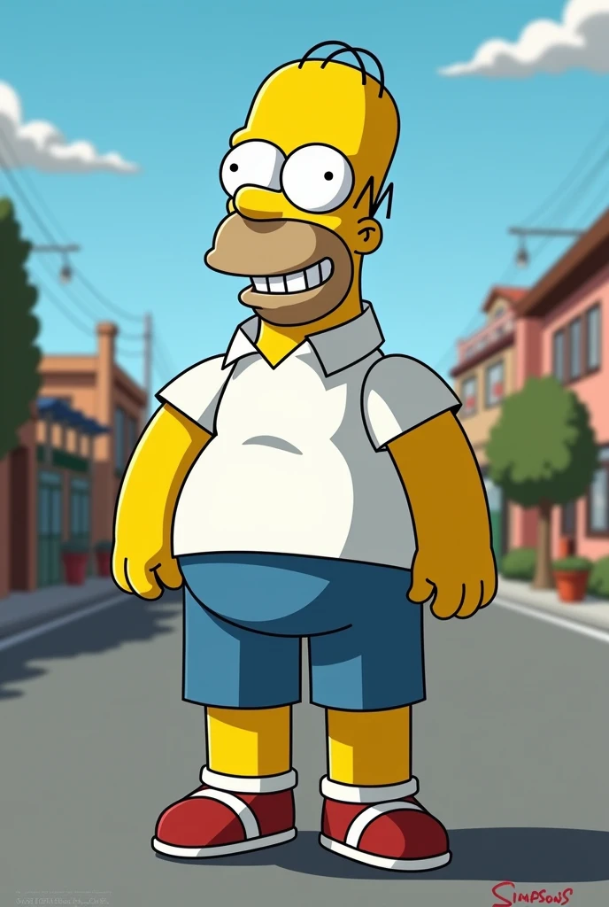 une image réaliste du personnage Homer de la série télévisée Les Simpson