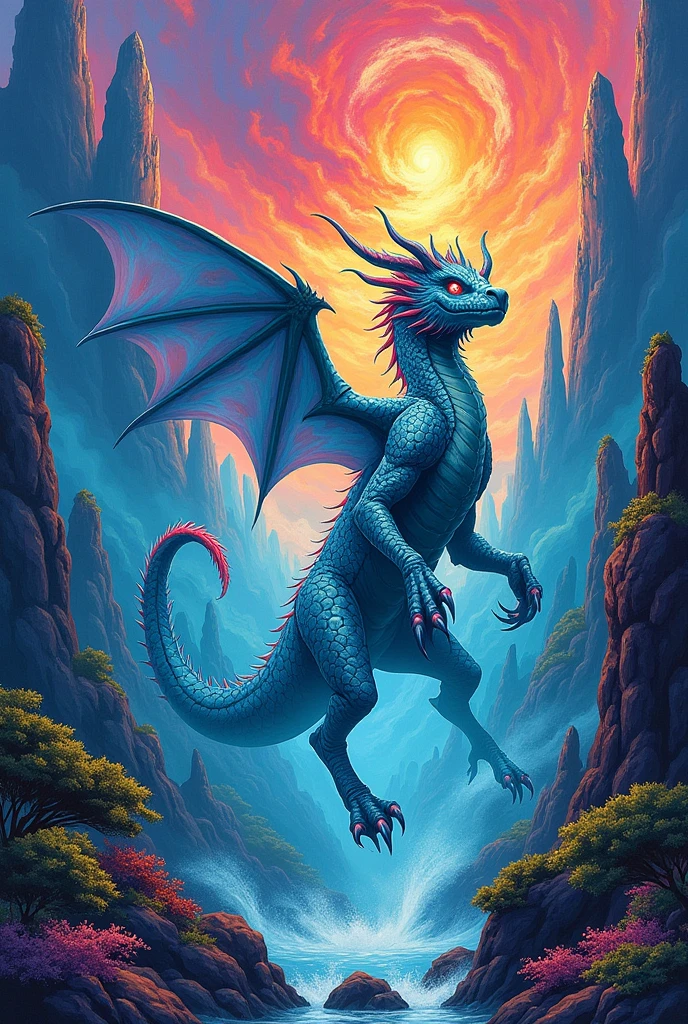Acrylic marker painting,Theme is fantasy picture