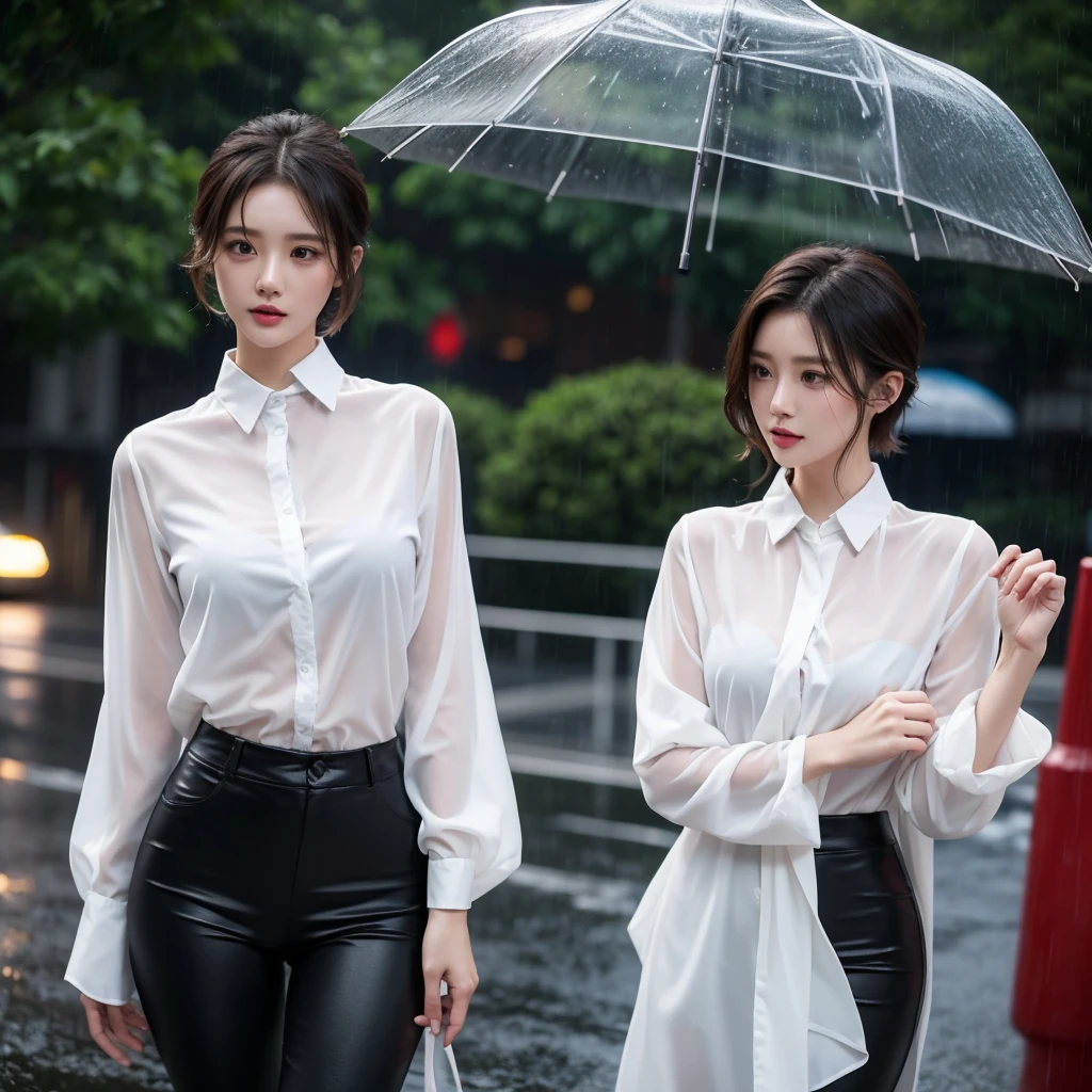 exy pose、Hair getting wet in the rain、Mr.々Hair style、Short Hair、Transparent shirt、Beautiful woman getting wet in the rain、typhoon、Get wet without an umbrella、Beautiful woman in the rain、雨で濡れたBeautyOL、Detailed face、Realistic、beautiful girl、Beauty、Office Lady Uniform、beauty、Beautiful woman、Narrow waist、Handsome woman、Tight pants look、Colorful suit、Sexy pose、Tight suit pants、Suit wet in the rain、Wet shirt、See-through shirt、