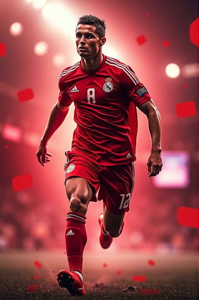 I want a picture of Cristiano Ronaldo with YouTube background