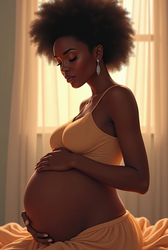 A pregnant black woman