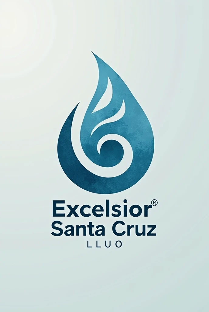 Logo of an international university in Santa Cruz with components of water, life, Excelsior and neatness
