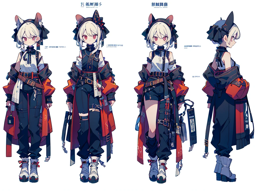 Highest quality, beautiful, detailed,
One person&#39;S, detailed background,
Highest quality, break,

(Slim your waist with a belt),((A thin belt that cinches tightly around the waist)),(Tight waist),Street Style,break,

View your viewers,Contemporary, break,

 ((Character Design)),((Character Designシート)),,White Background