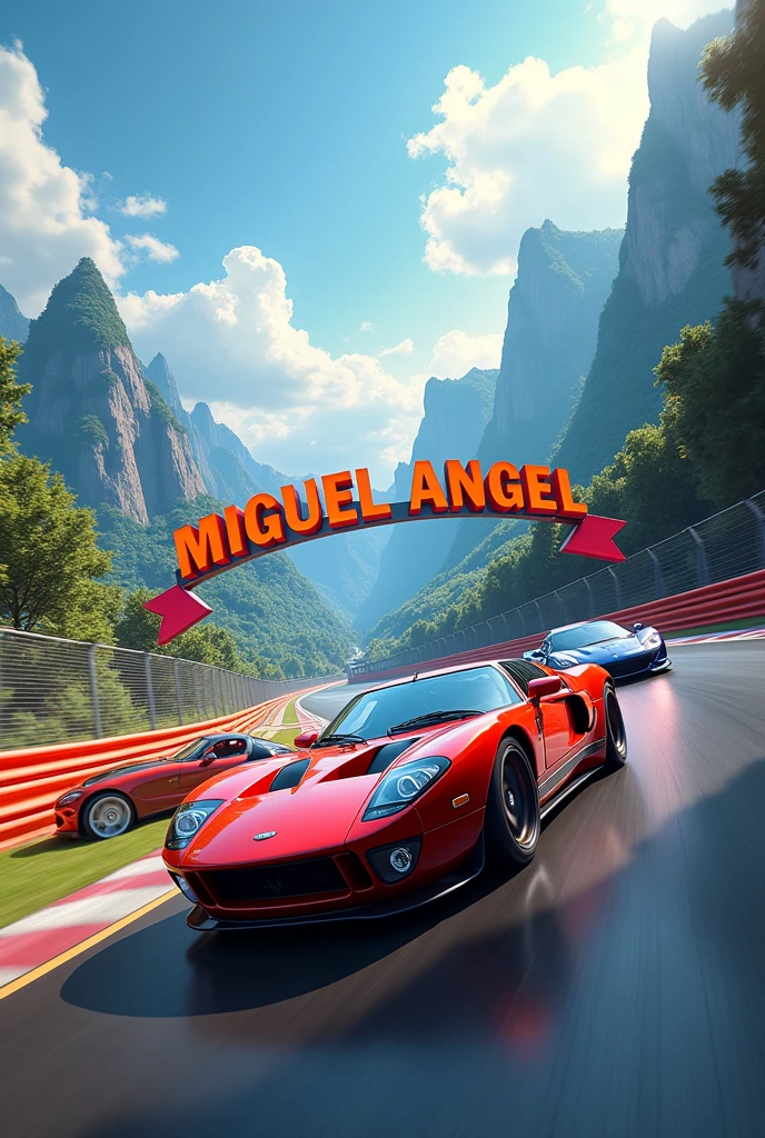 image of miguel angel a car track with the name