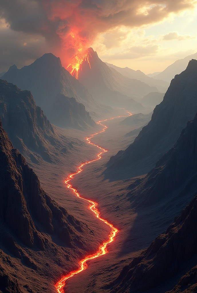 Make an image with this information and realistic: Chile, Located in the Pacific Ring of Fire, experience more than 7.000 earthquakes per year. This intense tectonic activity, added to the presence of more than 2.000 volcanoes, makes our country one of the most prone to natural disasters in the world.
