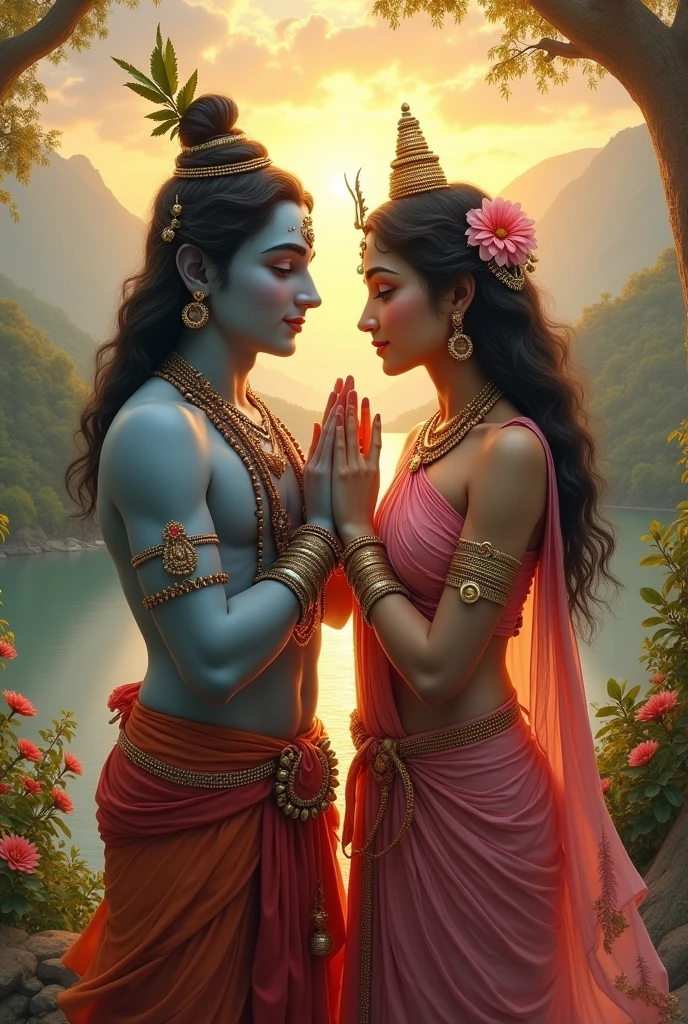 Photo of Radha Krishna with Bholenath ji blessing.
