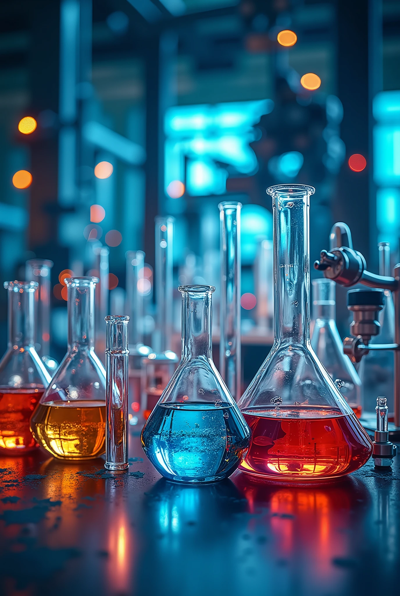 Create a Chemical Engineering Cover photo which is made by chemical industry, chemical lab,chemistry law besides some enough space to write some name later