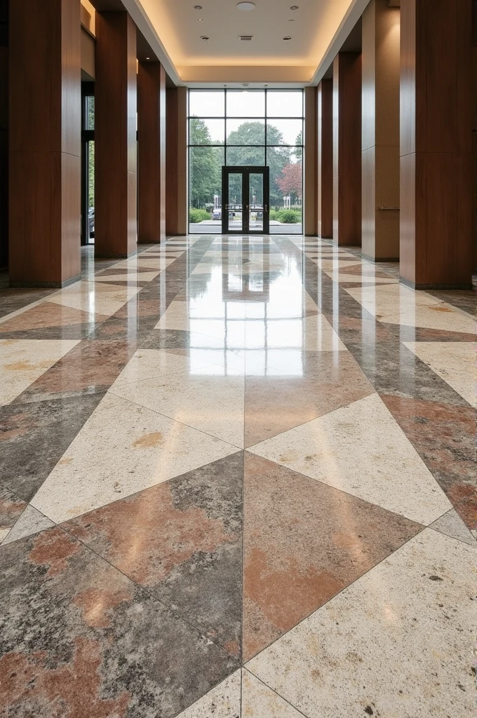 Granite terrazzo floor