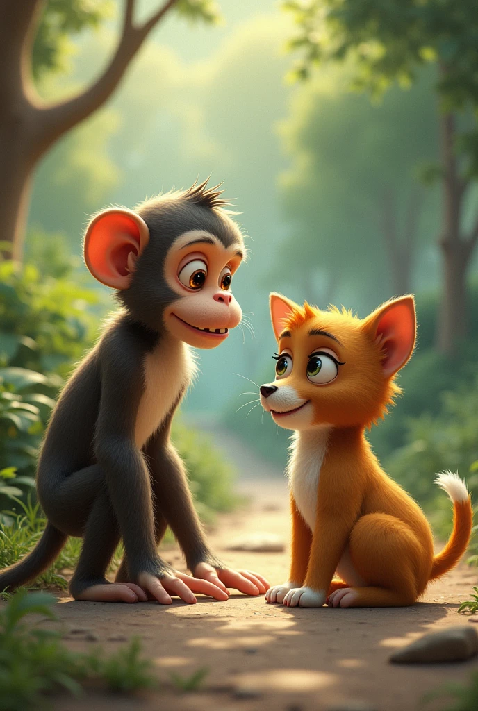 A monkey just looks at a dog&#39;s ass and the dog is gay