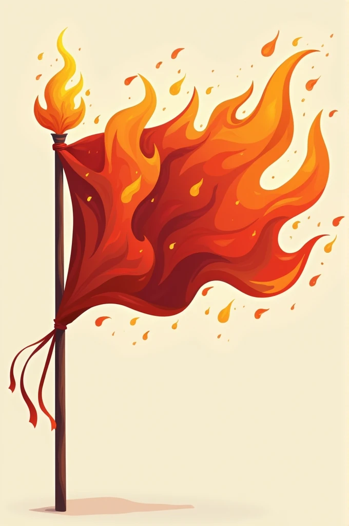 A cleaner, less realistic fire flag
