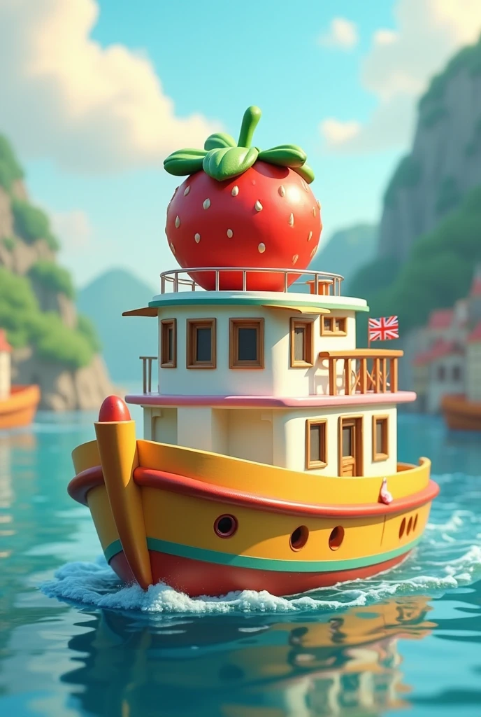 A beautiful ferry with a Strawberry on the Head , Short,cute